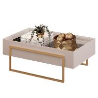 Painel Para Tv Suspenso Bento Cedro Bali E Mesa De Centro Suri Bali - Dj Móveis - 6