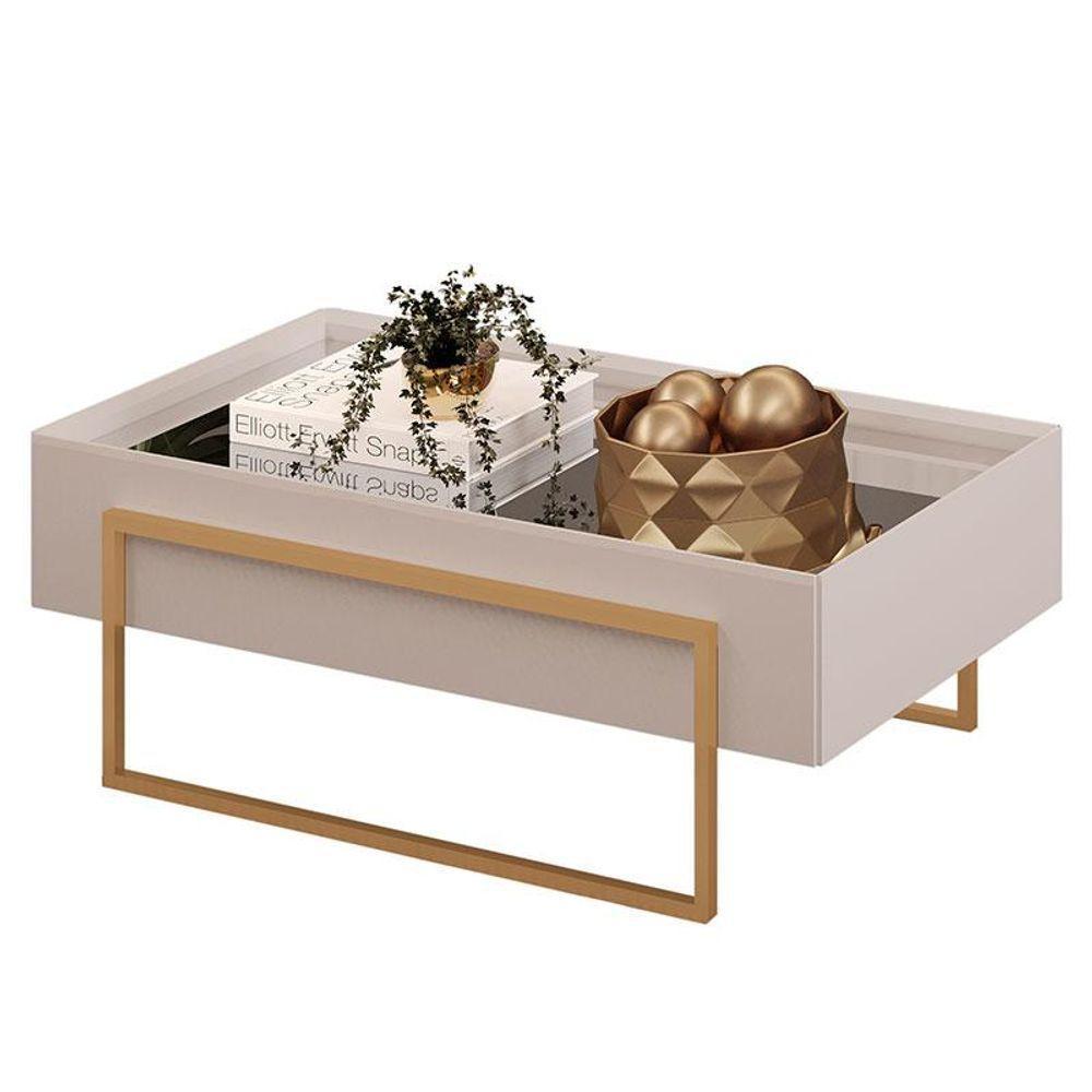 Painel Para Tv Suspenso Nando Cedro E Mesa De Centro Suri Bali - Dj Móveis - 6