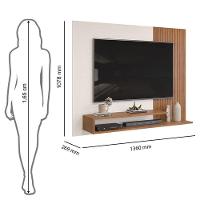 Painel Para Tv Nando Freijó Off White E Aparador Buffet Brise Off White - Dj Móveis - 3