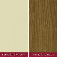 Mesa De Jantar Vértice 90 Cm Ambiente Canto Reto Sem Vidro Nature Off White - Henn