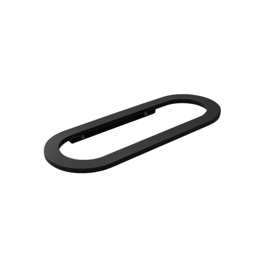 Porta Toalha Toalheiro Para Banheiro Preto Fosco Agata 35cm - 1