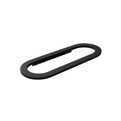 Porta Toalha Toalheiro Para Banheiro Preto Fosco Agata 35cm