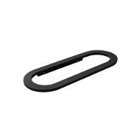 Porta Toalha Toalheiro Para Banheiro Preto Fosco Agata 35cm - 1