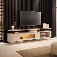 Rack Bancada ária Castanho Off White - Hb Móveis - 3