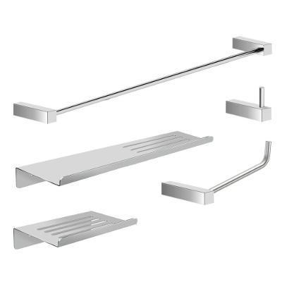 Kit Acessórios Para Banheiro Escovado 5 Peças Grego Metal 2101tr