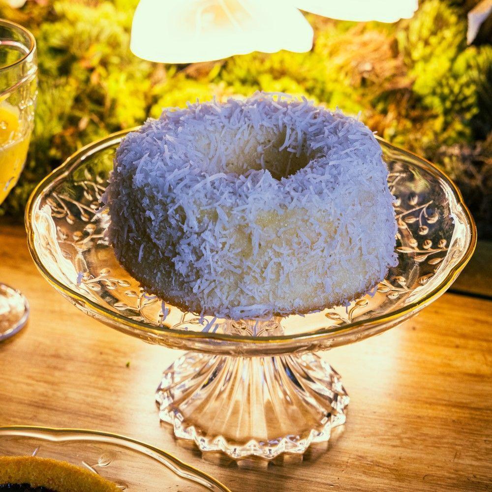 Prato Para Bolo 27 Cm De Cristal Com Pé New Butterfly Com Fio De Ouro Lyor - 3