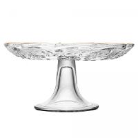 Prato Para Bolo 27 Cm De Cristal Com Pé New Butterfly Com Fio De Ouro Lyor - 2