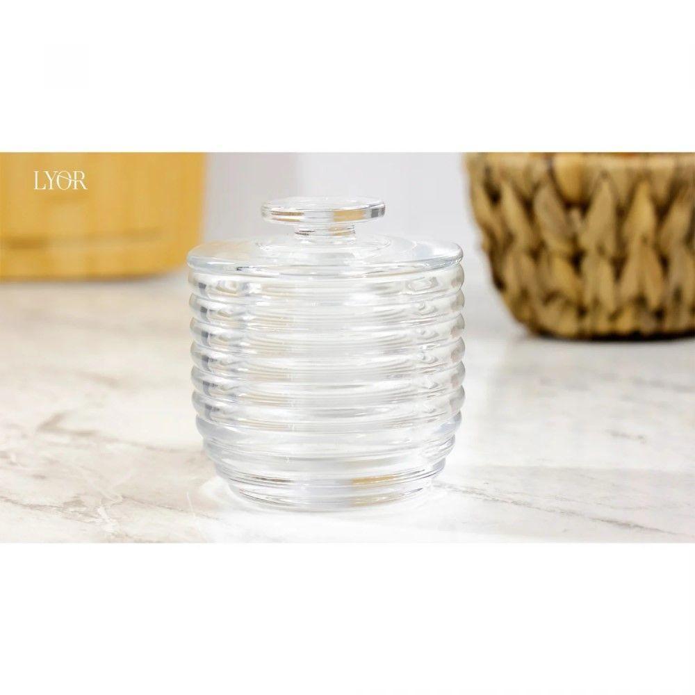 Manteigueira Francesa De Vidro Colméia 9,5 X 10,5 Cm Lyor - 4