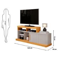 Rack Bancada Valle Com Mesa De Centro Petri Cedro Bali - Dj Móveis - 2