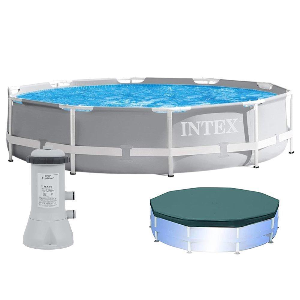Piscina Estrutural 6.503 Litros Armação Prism + Capa + Filtro - Intex - 1