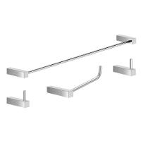 Kit De Acessórios Para Banheiro Escovado 4 Peças Grego Metal 2050tr - 1