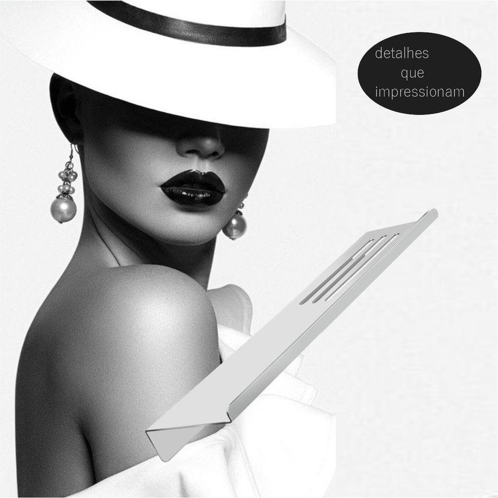 Prateleira Suporte Canto Para Banheiro Alto Brilho Grega Aço Inox 30cm - 2