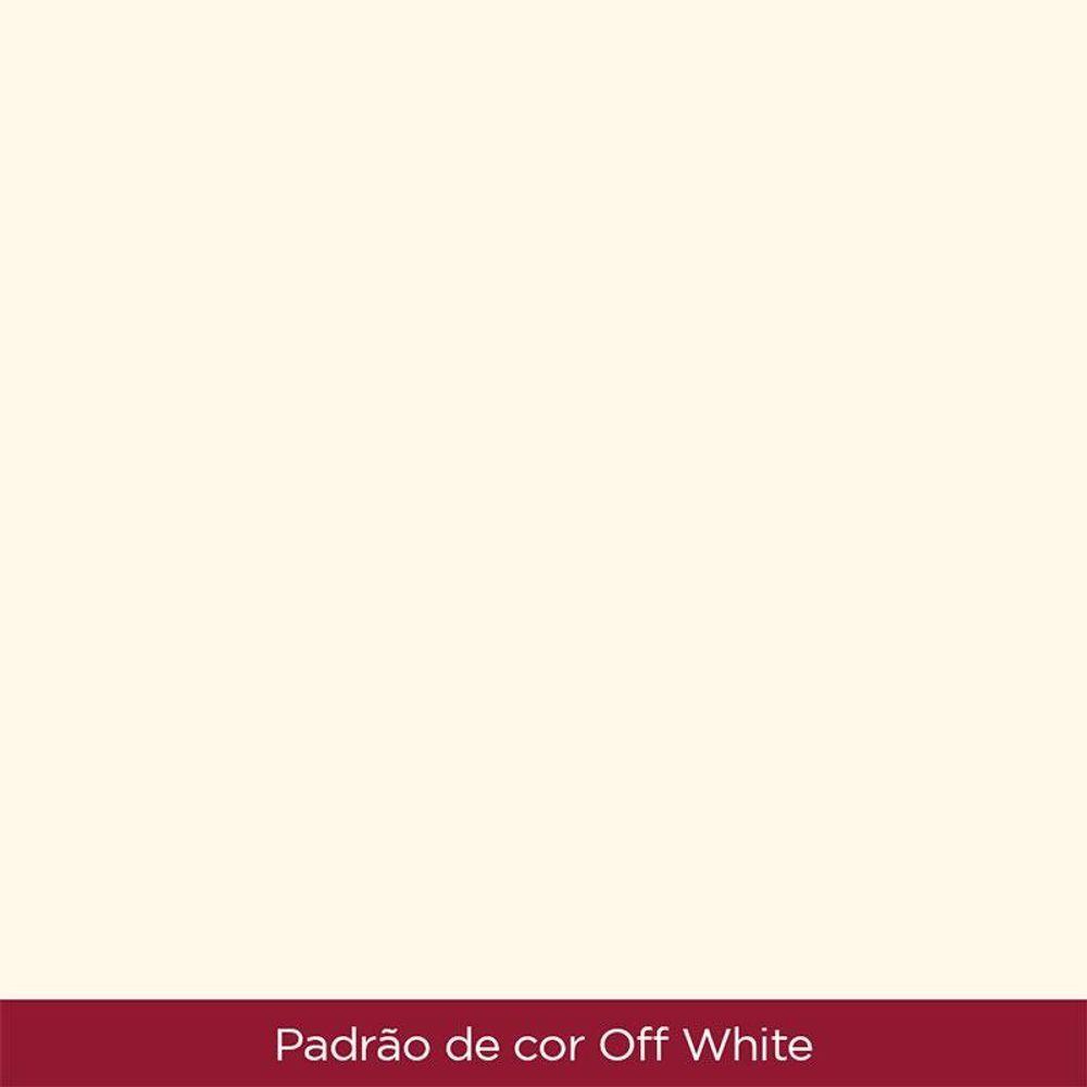 Mesa De Jantar Mavi Ambiente 150 Cm Canto Arredondado Com Vidro Off White - Henn - 3