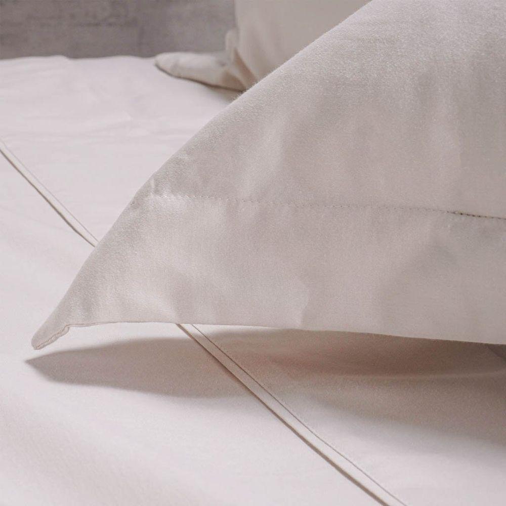 Jogo De Cama Casal 4 Pçs 1000 Fios Toque Acetinado Tessi Bege - 5