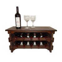 Adega Vinho Madeira 10 Garrafas Tipo Mesinha Imbuia C05 - 1