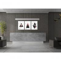 Quadro Decorativo Geométrico Triângulo Com Moldura Branco - 2