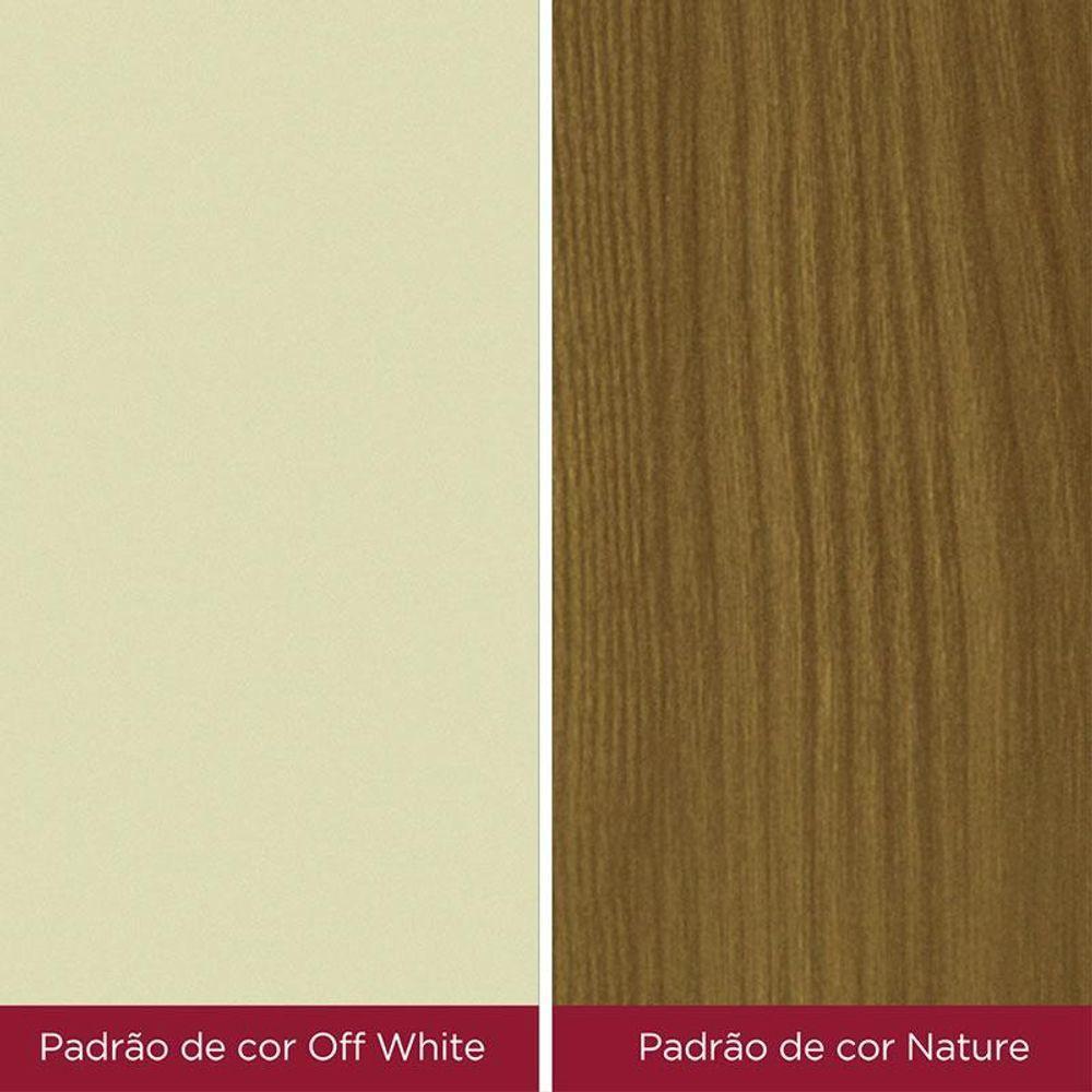 Mesa De Jantar Luiza 160 Cm Ambiente Canto Arredondado Com Vidro Nature Off White - Henn - 5