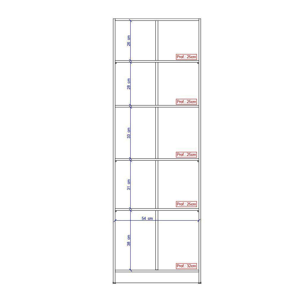 Armário Utilitário Multiuso 2 Portas Noce - 5