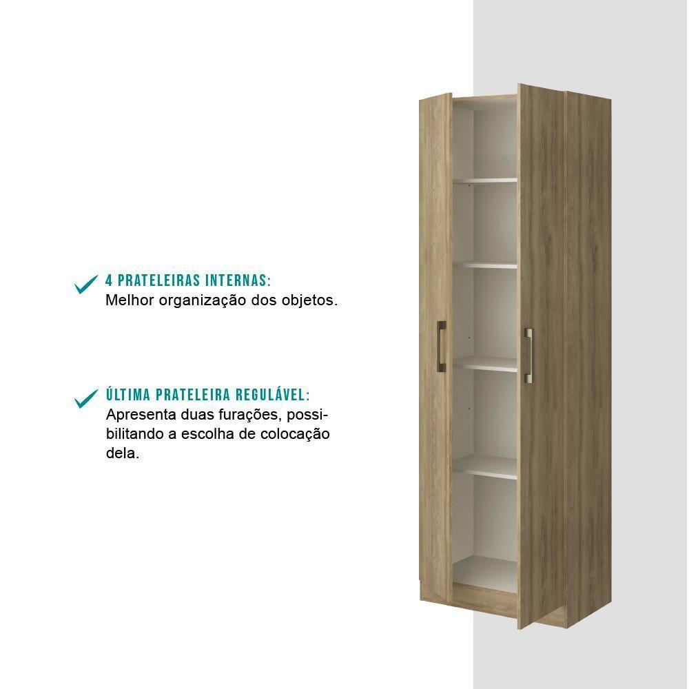 Armário Utilitário Multiuso 2 Portas Noce - 7
