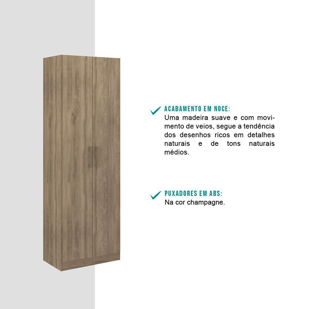 Armário Utilitário Multiuso 2 Portas Noce - 8