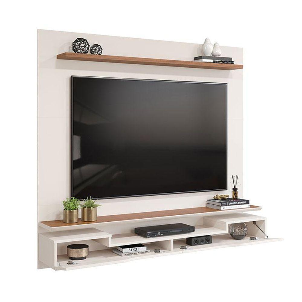 Painel Para Tv Levi Off White Freijó E Aparador Para Sala Pilar Off White - Dj Móveis - 3