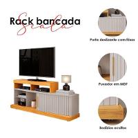 Rack Bancada Scala Com Mesa De Centro Suri Cedro Bali - Dj Móveis