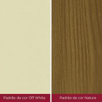 Mesa De Jantar Luiza 120 Cm Ambiente Canto Reto Com Vidro Nature Off White - Henn - 5