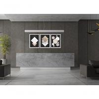 Quadro Decorativo Geométrico Moderno Com Moldura Branco - 3