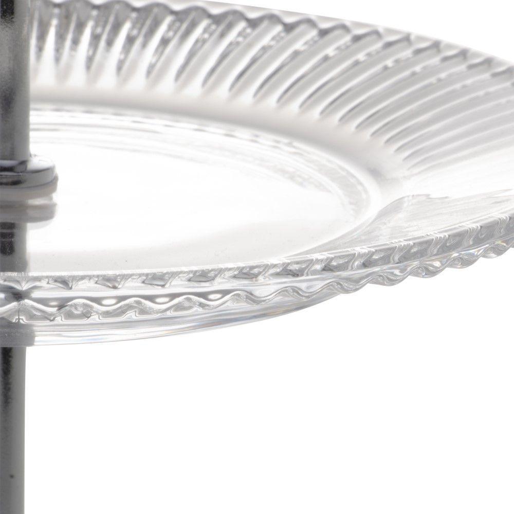 Porta Doces De Cristal 2 Andares Renaissance 18,5-22,5 X 24 Cm Lyor - 3