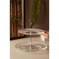 Porta Doces De Cristal 2 Andares Renaissance 18,5-22,5 X 24 Cm Lyor