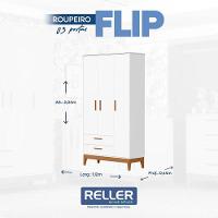 Quarto De Bebê Flip Com Cômoda Gaveteiro Branco Acetinado Com Colchão - Reller - 3