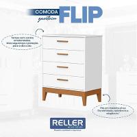 Quarto De Bebê Flip Com Cômoda Gaveteiro Branco Acetinado Com Colchão - Reller - 6