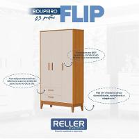 Quarto De Bebê Flip Com Cômoda Gaveteiro Areia Acetinado Savana Com Colchão - Reller - 2