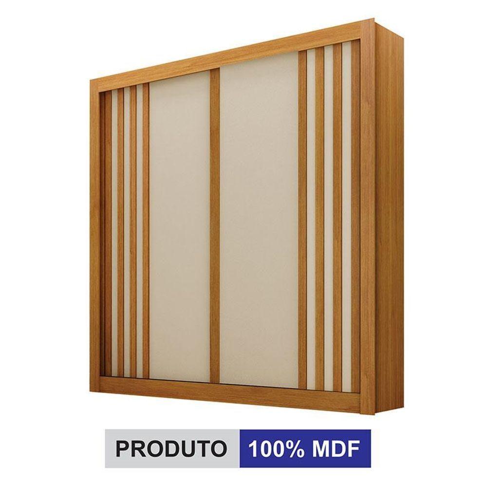 Guarda Roupa Solteiro 2 Portas Milano Cinamomo Off White - Leifer Móveis - 3
