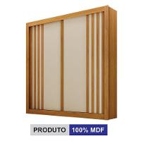 Guarda Roupa Solteiro 2 Portas Milano Cinamomo Off White - Leifer Móveis - 3