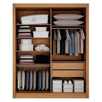 Guarda Roupa Solteiro 2 Portas Milano Cinamomo Off White - Leifer Móveis - 5