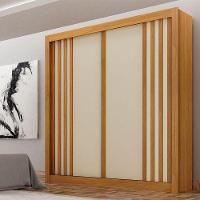 Guarda Roupa Solteiro 2 Portas Milano Cinamomo Off White - Leifer Móveis - 6