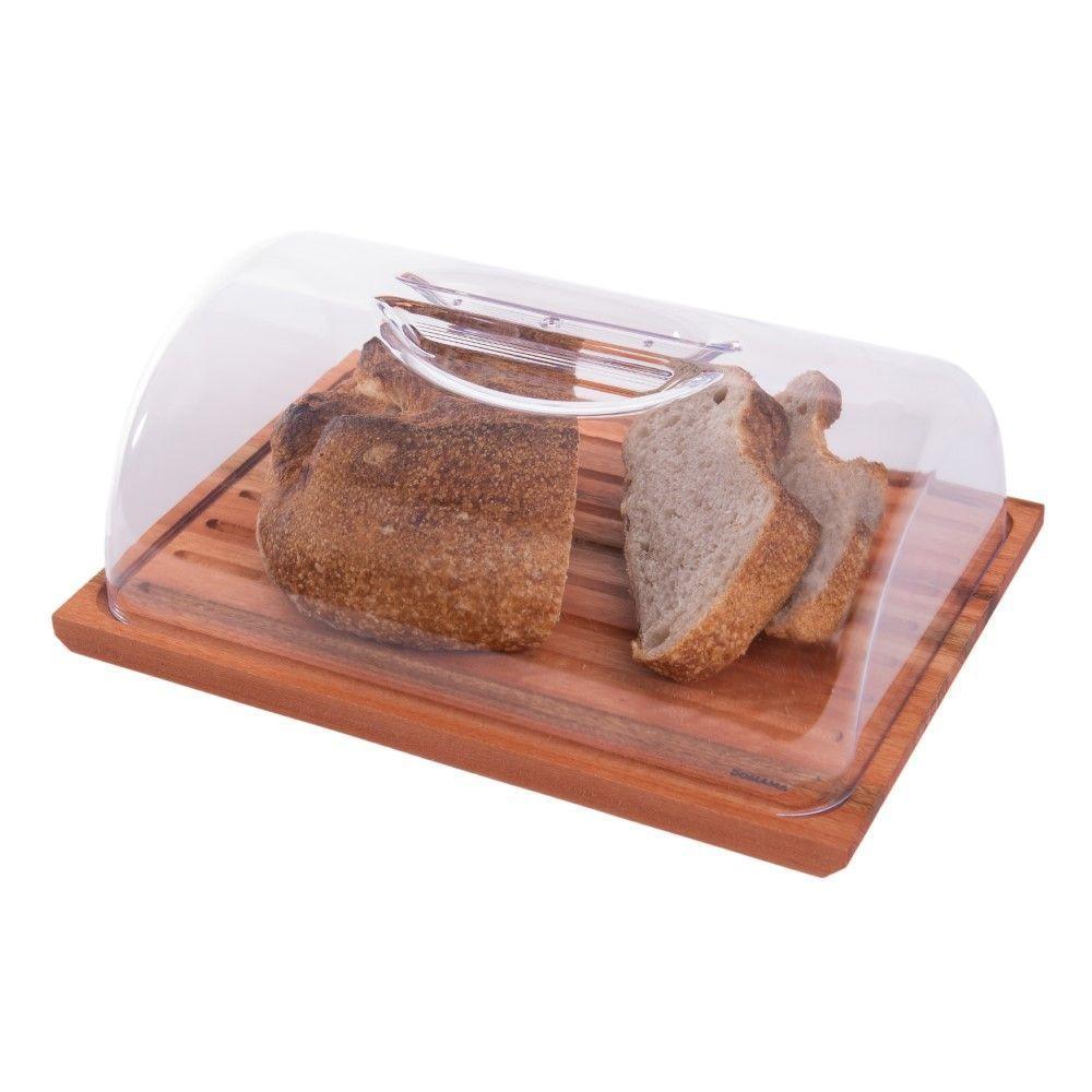 Porta Pão Migalheira Com Tampa 36 X 24 X 13 Cm Madeira Essence Domama - 3
