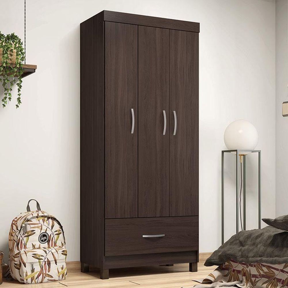 Guarda Roupa Solteiro Prince Café - Demóbile - 3