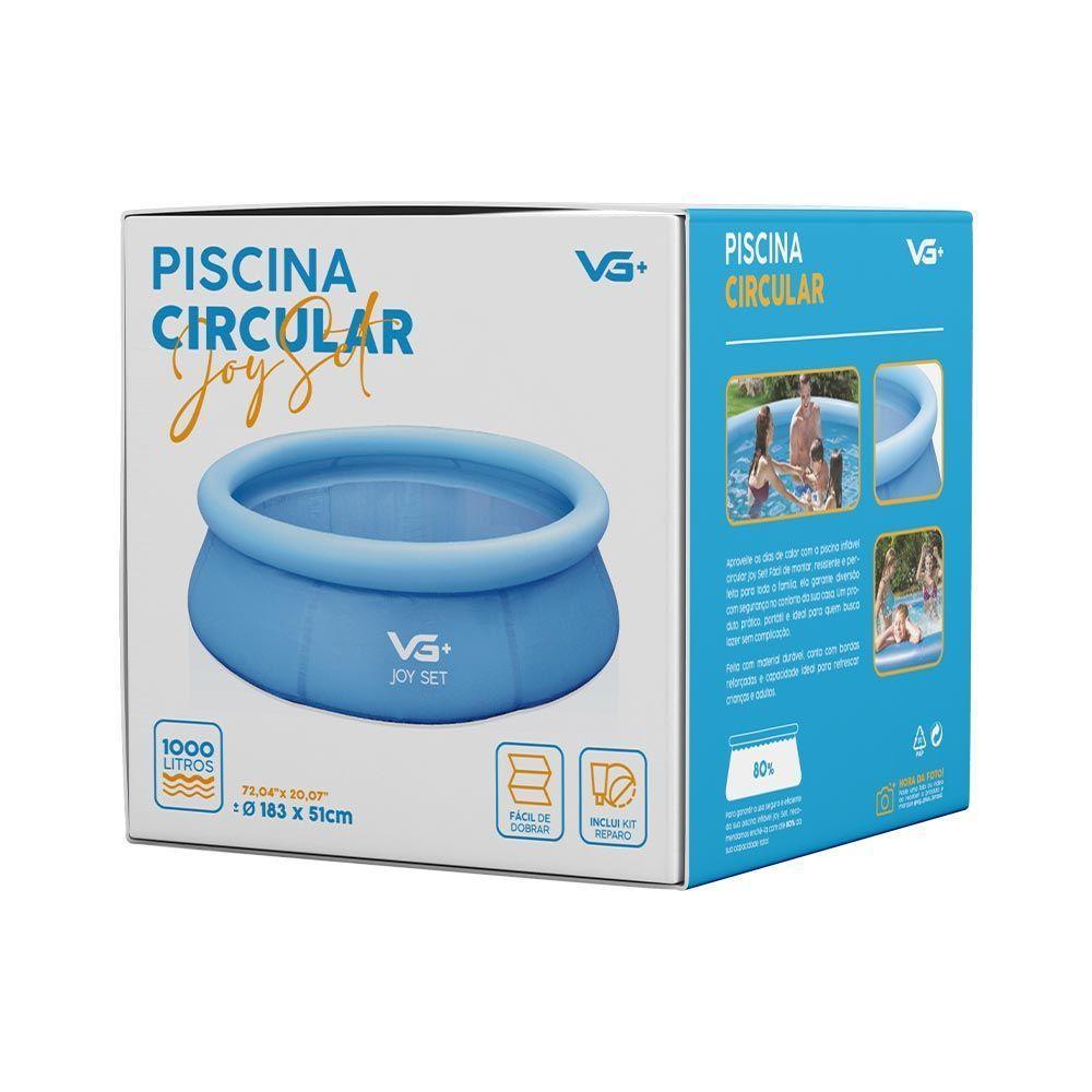Piscina Inflável Joy Set 1000l Circular 183cm Com Bomba Vg Plus - 6