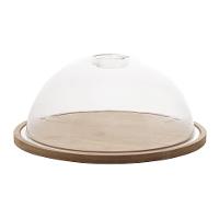 Kit Queijeira + Manteigueira + Porta Frios De Bambu Com Tampa Em Plástico Lyor - 2