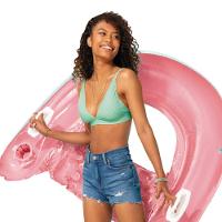 Poltrona Refrescante Caribe Boia Inflável Copos Intex 58859 Rosa