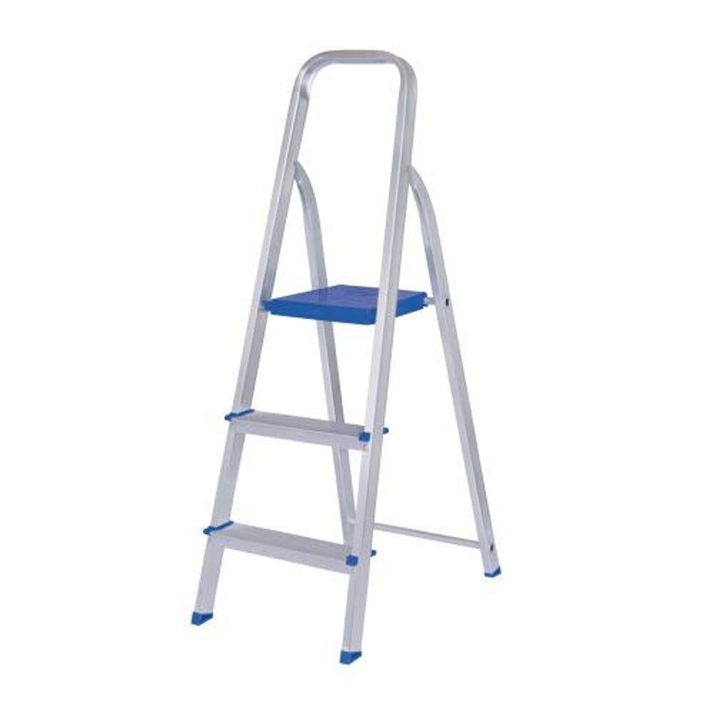 Escada Alumínio 3 Degraus Doméstica 110cm - Mor - 1