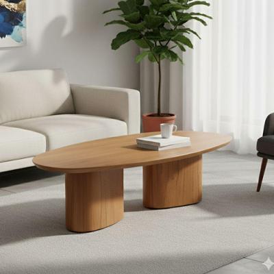 Mesa De Centro Redonda Para Sala De Estar 120x32cm Ecos Base Madeira Maciça Mel