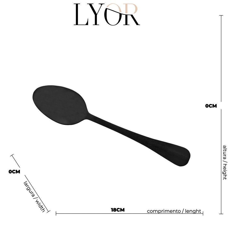 Faqueiro 24 Peças Aço Inox Positano Preto Lyor - 4