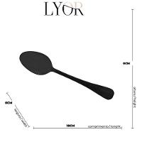 Faqueiro 24 Peças Aço Inox Positano Preto Lyor