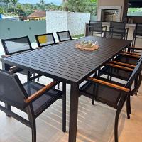 Jogo De Mesa Ripada 8 Cadeiras Amélia De Jardim Piscina Jantar - Nossakasa Móveis - 5