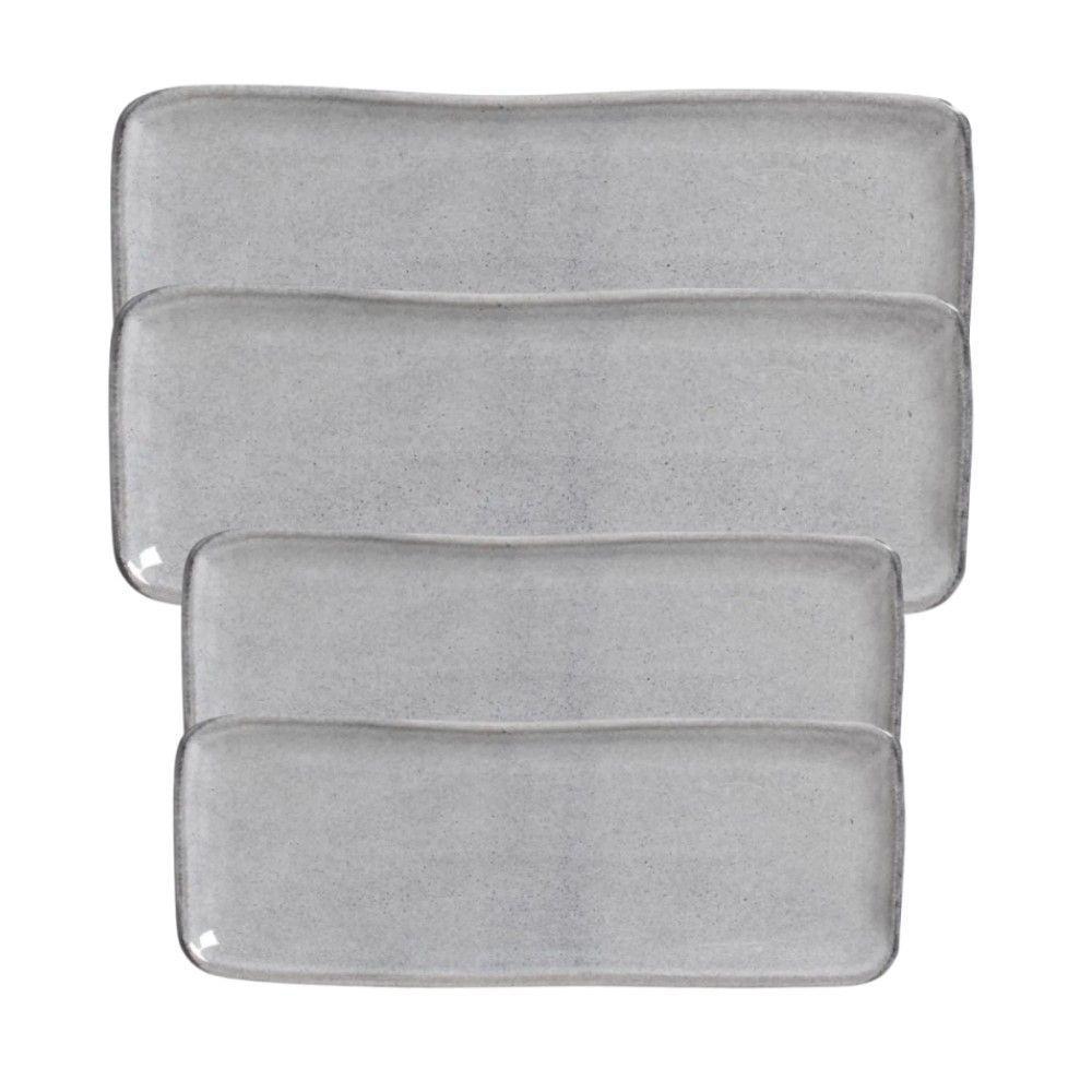 Conjunto Com 04 Travessas Retangular Orgânico Dust Porto Brasil - 1