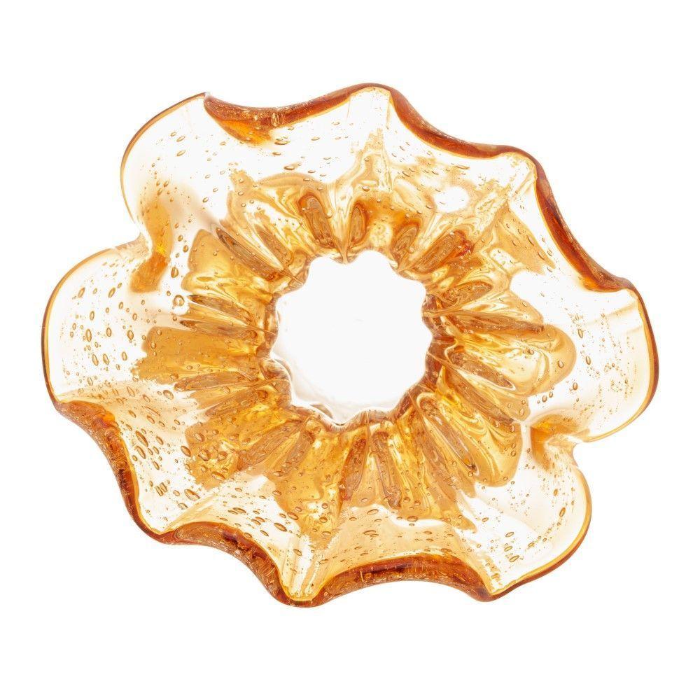 Vaso De Vidro Italy âmbar 11 X 11,5 Cm Lyor - 3