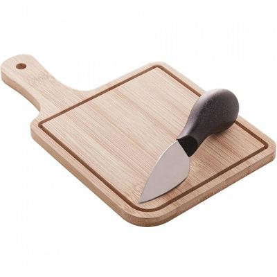 Conjunto Para Queijo Lyor Com 1 Tábua De Bambu E 1 Faca De Queijo 12x20cm